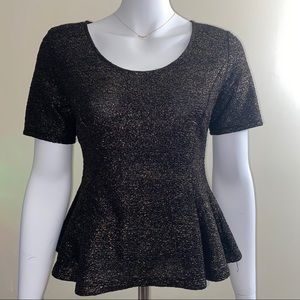 Peplum Baby Doll Ruffled Sparkling Top